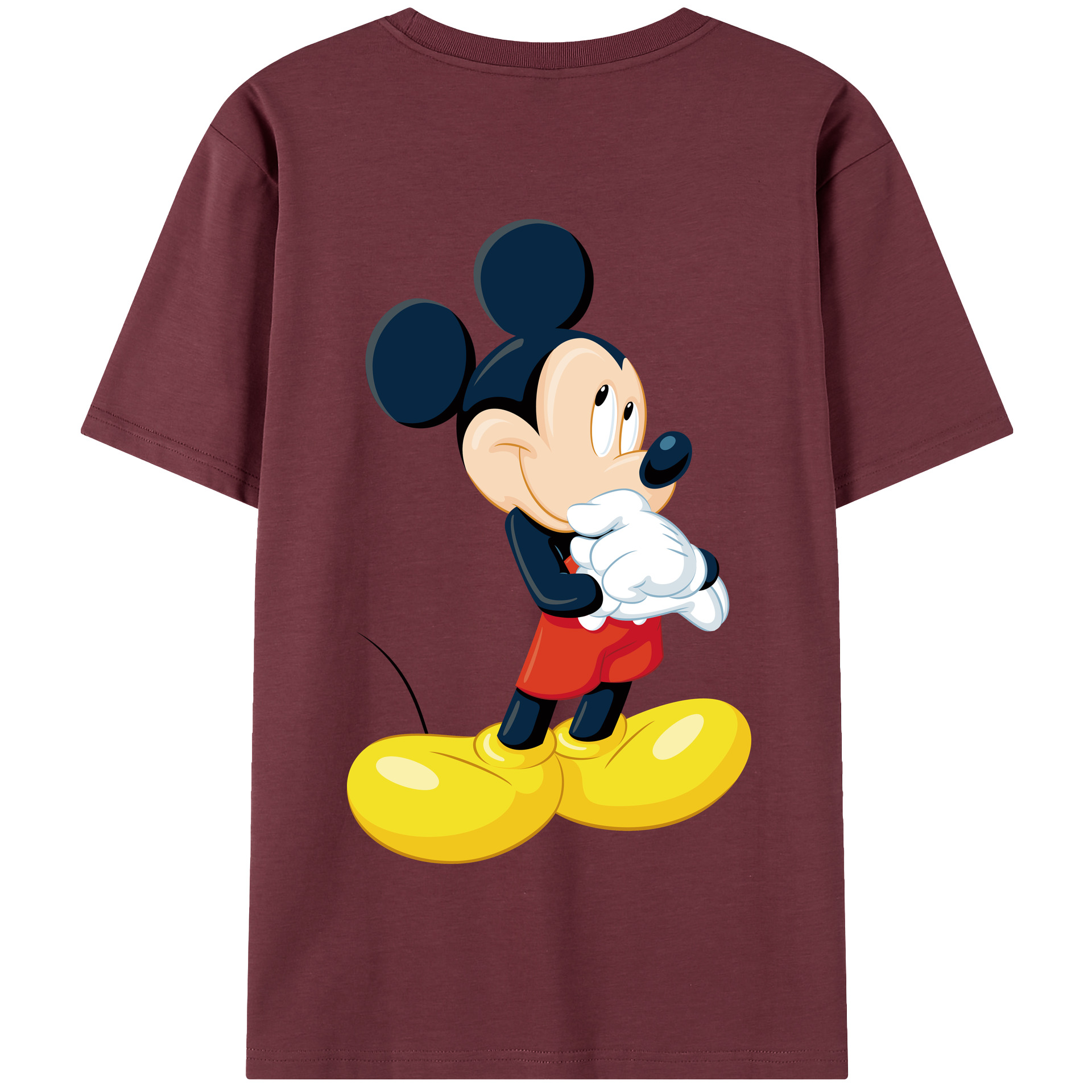 （画像用） ミッキーマウス Mickey Mouse 綿100％半袖Tシャツ（背面プリント）